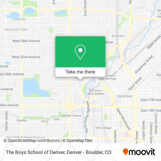 The Boys School of Denver map