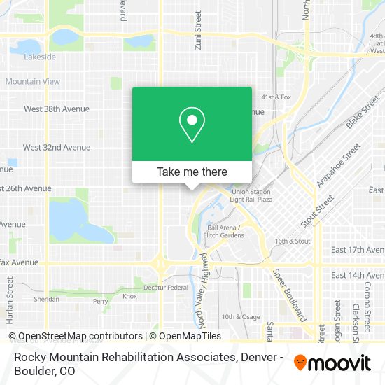 Rocky Mountain Rehabilitation Associates map