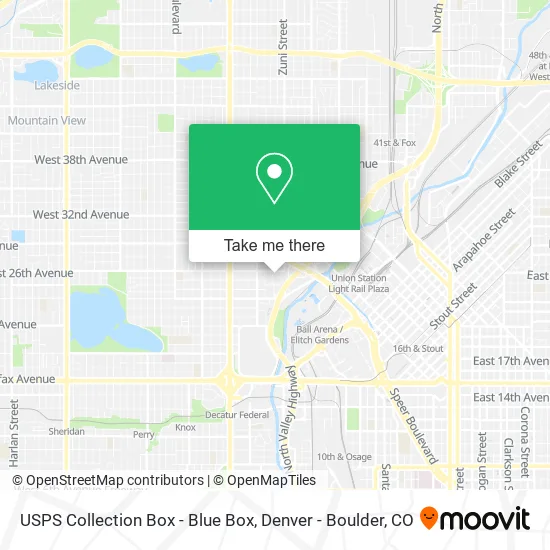 USPS Collection Box - Blue Box map