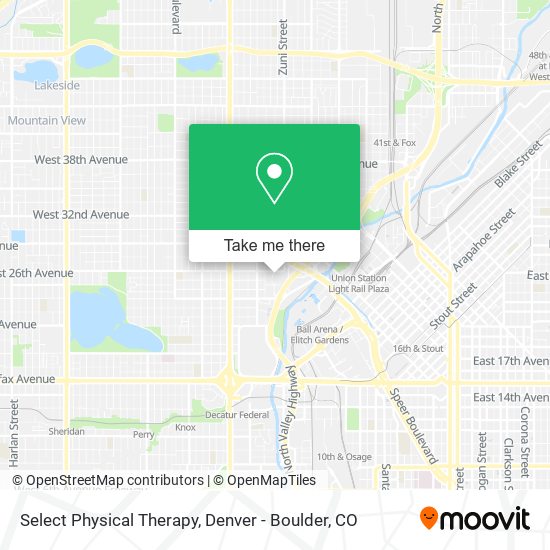 Select Physical Therapy map
