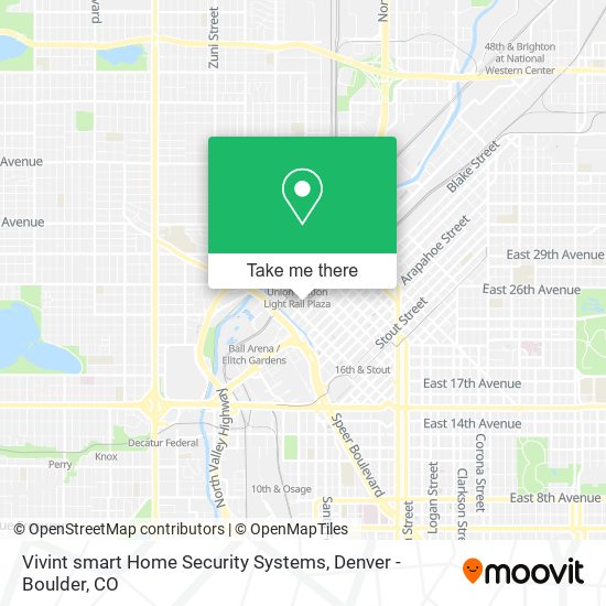 Mapa de Vivint smart Home Security Systems
