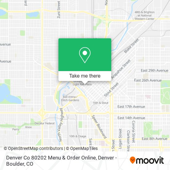 Denver Co 80202 Menu & Order Online map