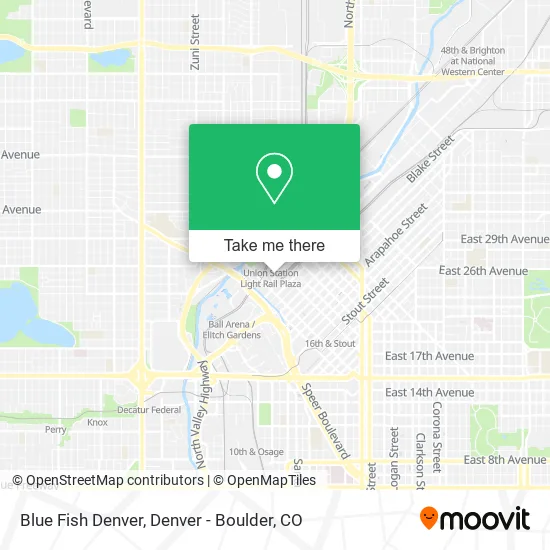 Blue Fish Denver map