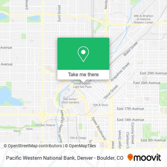Pacific Western National Bank map