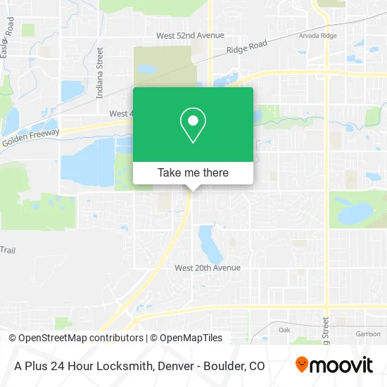 A Plus 24 Hour Locksmith map