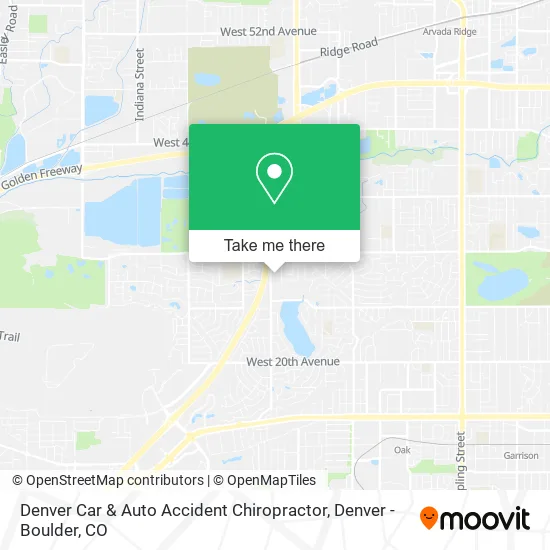 Denver Car & Auto Accident Chiropractor map