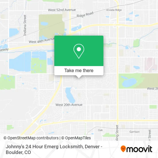 Johnny's 24 Hour Emerg Locksmith map