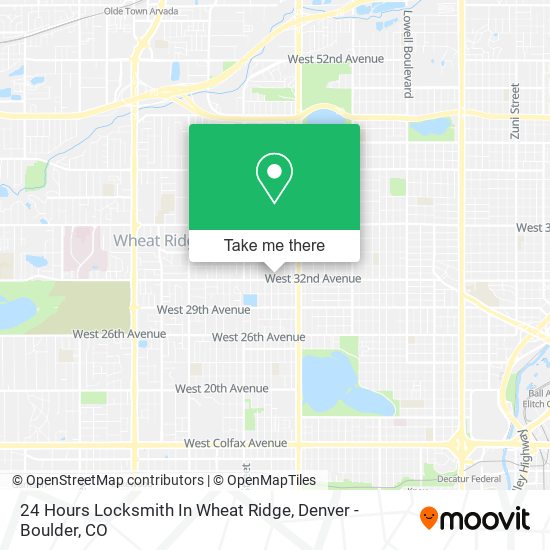 Mapa de 24 Hours Locksmith In Wheat Ridge