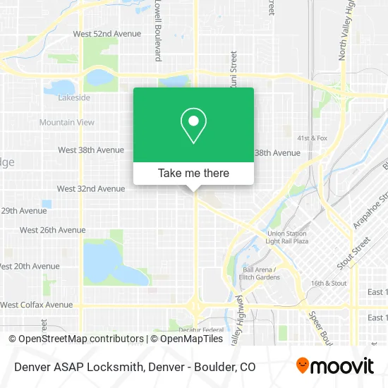 Denver ASAP Locksmith map