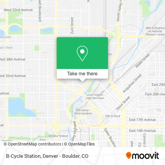 B-Cycle Station map