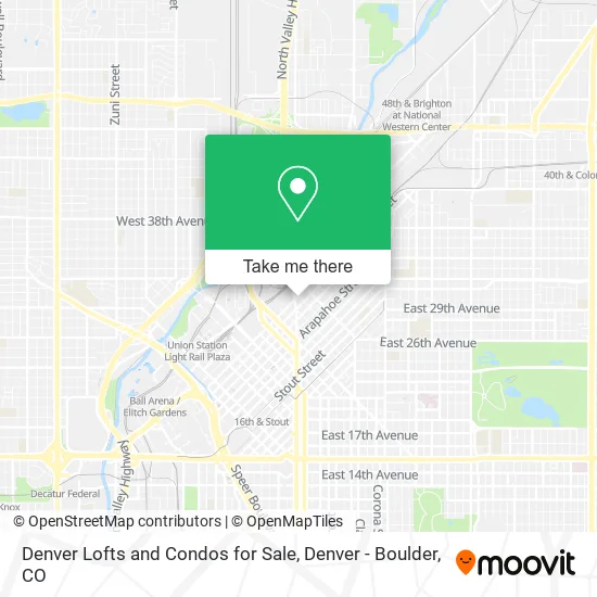 Denver Lofts and Condos for Sale map