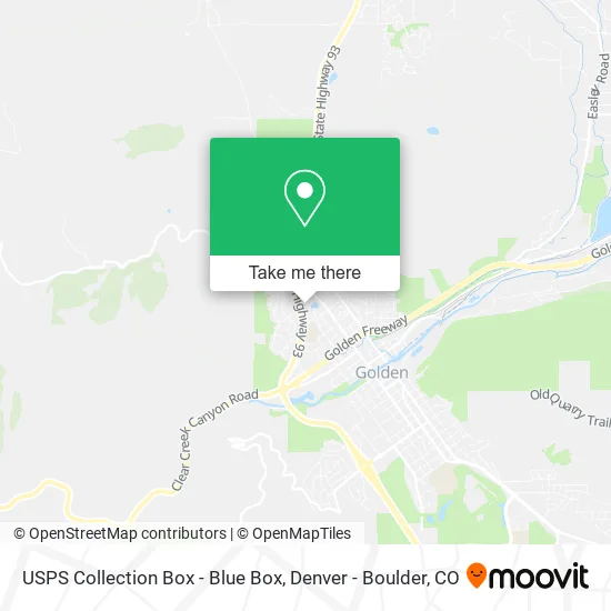 USPS Collection Box - Blue Box map