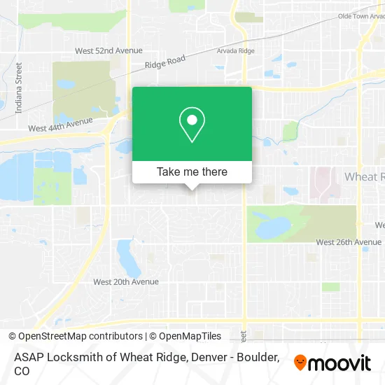 ASAP Locksmith of Wheat Ridge map