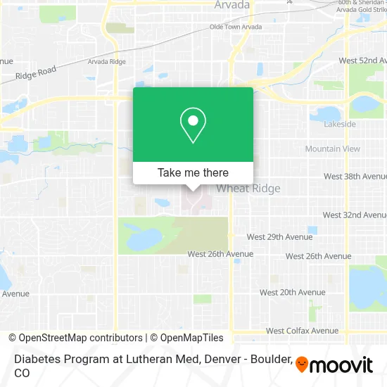 Diabetes Program at Lutheran Med map