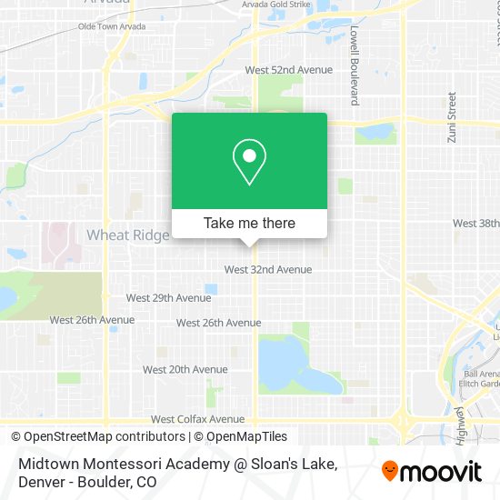 Midtown Montessori Academy @ Sloan's Lake map
