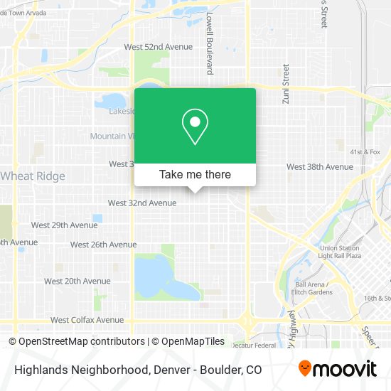 Mapa de Highlands Neighborhood