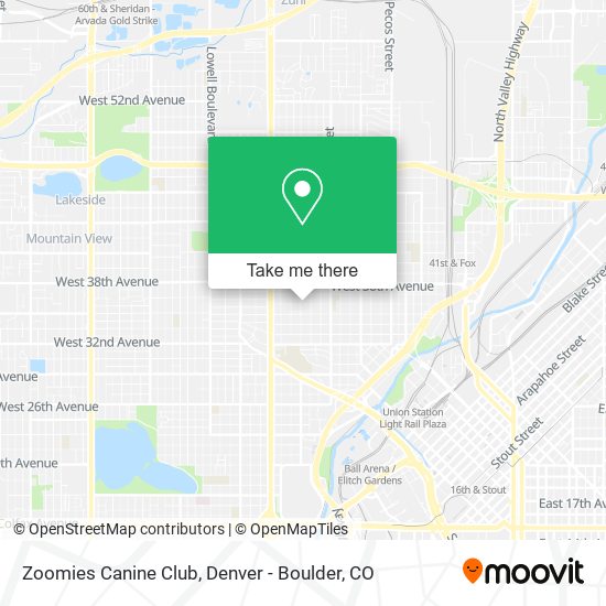 Mapa de Zoomies Canine Club