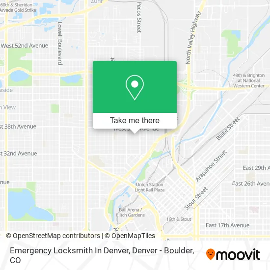 Emergency Locksmith In Denver map
