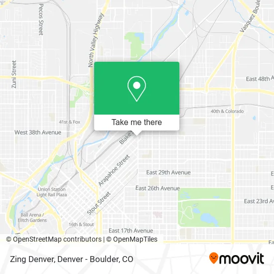 Mapa de Zing Denver
