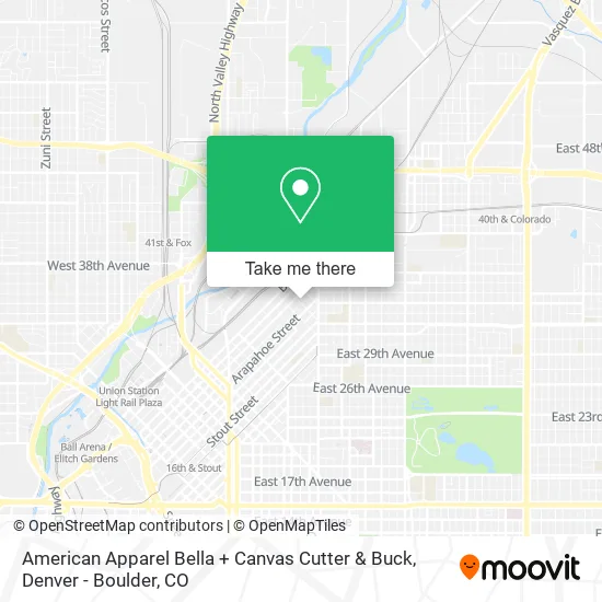 Mapa de American Apparel Bella + Canvas Cutter & Buck