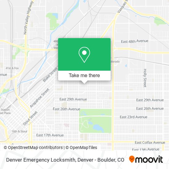 Mapa de Denver Emergency Locksmith