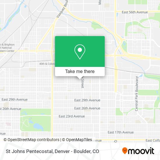 Mapa de St Johns Pentecostal