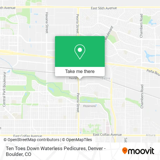 Ten Toes Down Waterless Pedicures map