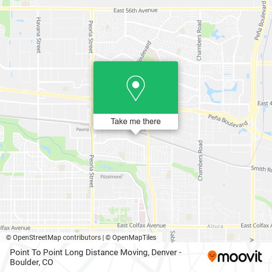 Mapa de Point To Point Long Distance Moving