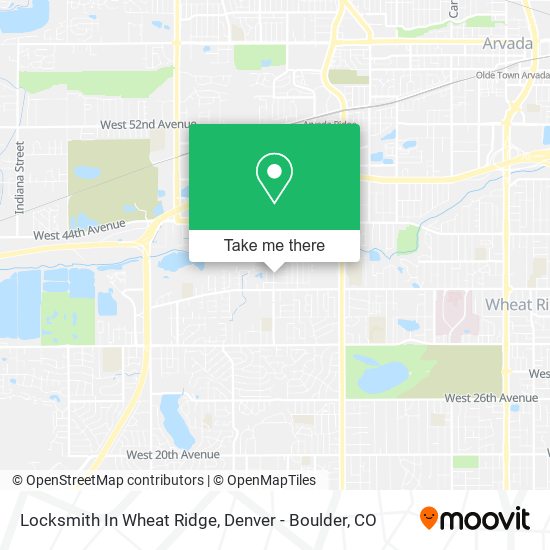 Mapa de Locksmith In Wheat Ridge