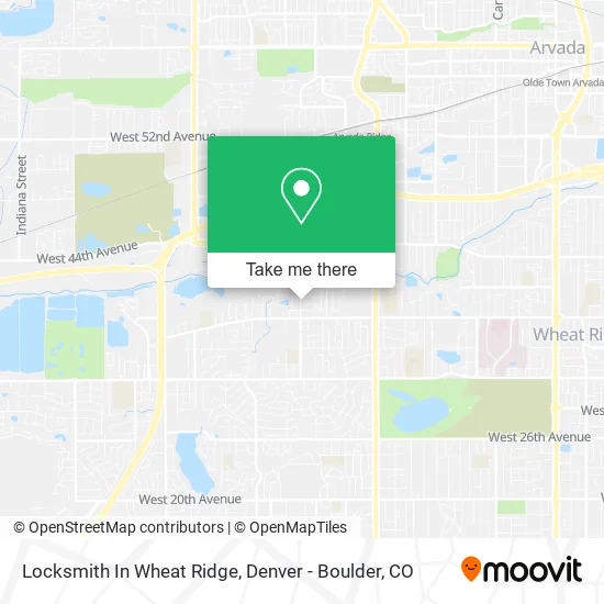 Locksmith In Wheat Ridge map