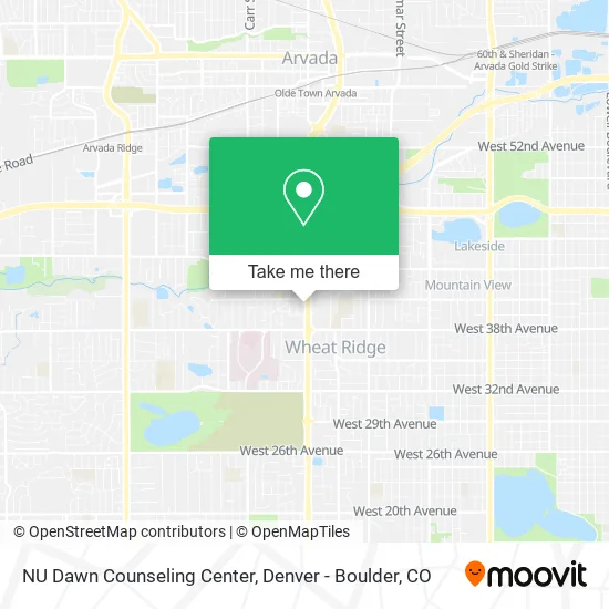 NU Dawn Counseling Center map