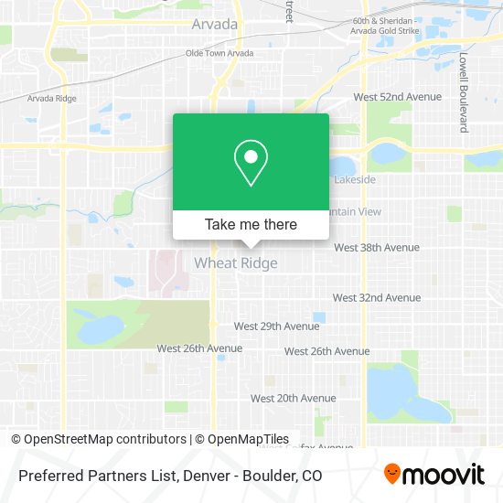Preferred Partners List map