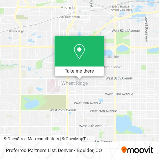 Mapa de Preferred Partners List