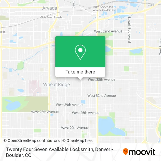 Twenty Four Seven Available Locksmith map