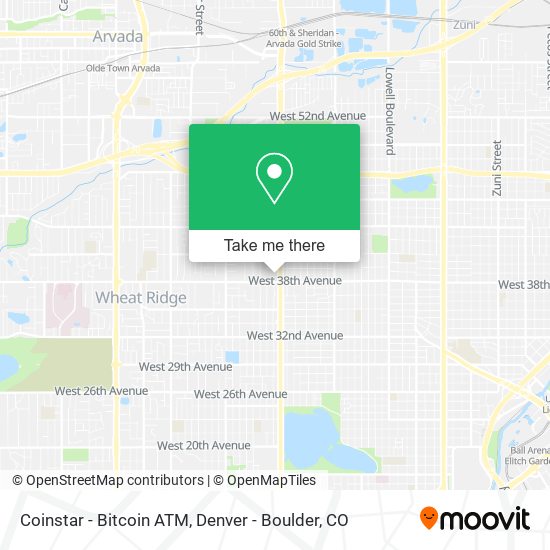 Mapa de Coinstar - Bitcoin ATM