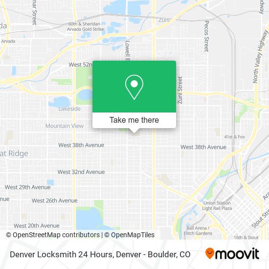 Mapa de Denver Locksmith 24 Hours
