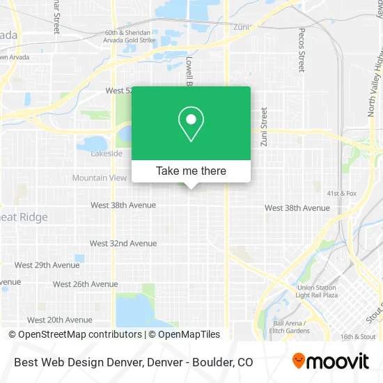 Best Web Design Denver map