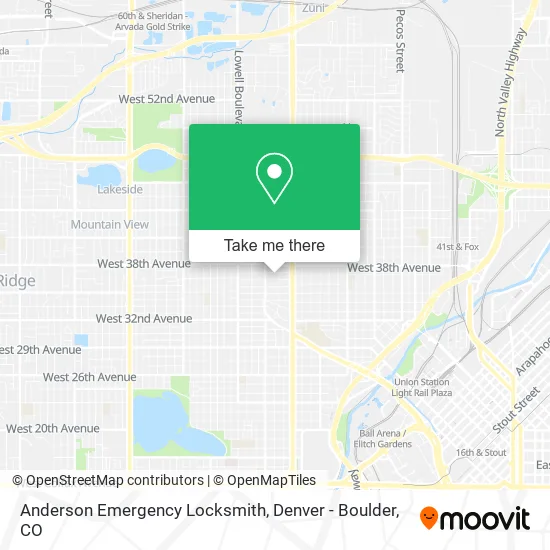 Anderson Emergency Locksmith map
