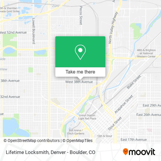 Mapa de Lifetime Locksmith