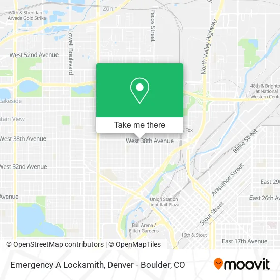Emergency A Locksmith map