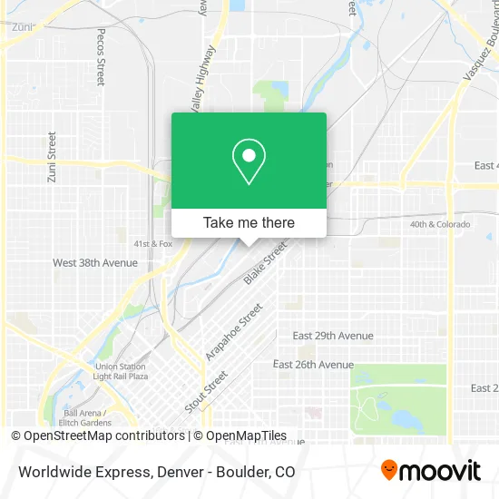 Mapa de Worldwide Express