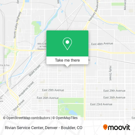 Mapa de Rivian Service Center