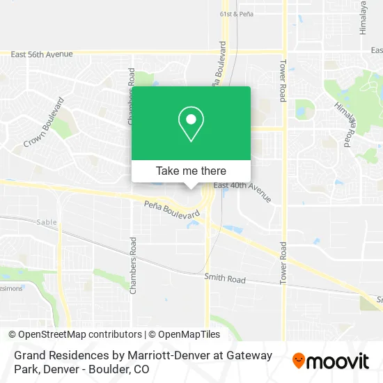 Grand Residences by Marriott-Denver at Gateway Park map