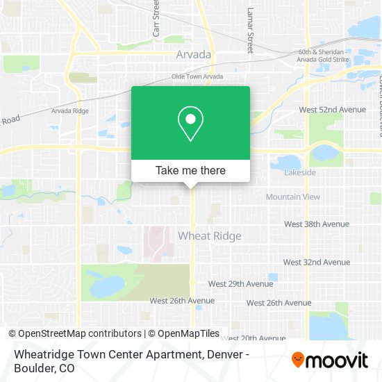 Mapa de Wheatridge Town Center Apartment