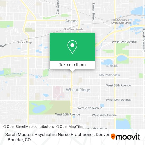 Mapa de Sarah Masten, Psychiatric Nurse Practitioner
