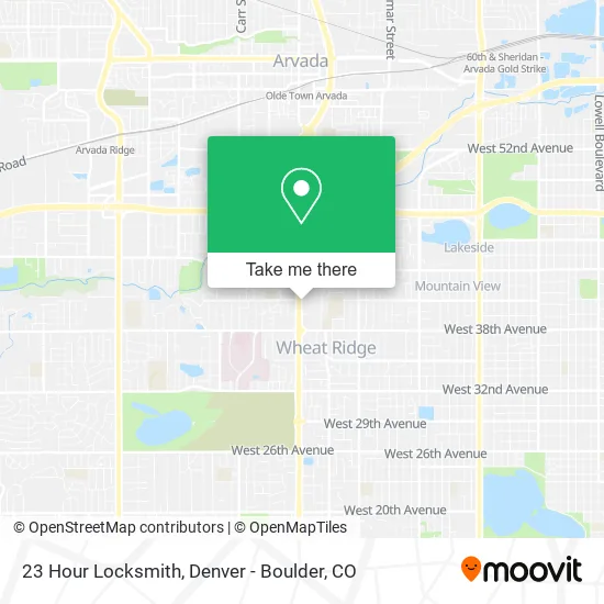 23 Hour Locksmith map