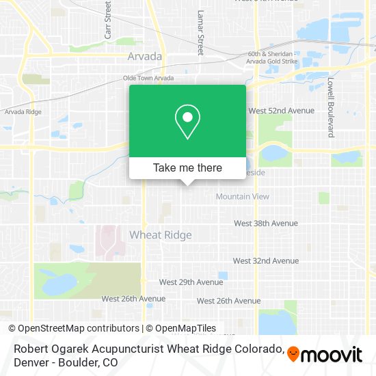 Mapa de Robert Ogarek Acupuncturist Wheat Ridge Colorado