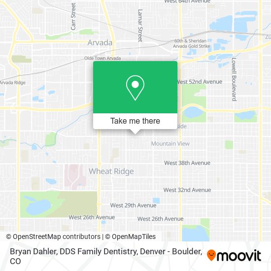 Mapa de Bryan Dahler, DDS Family Dentistry