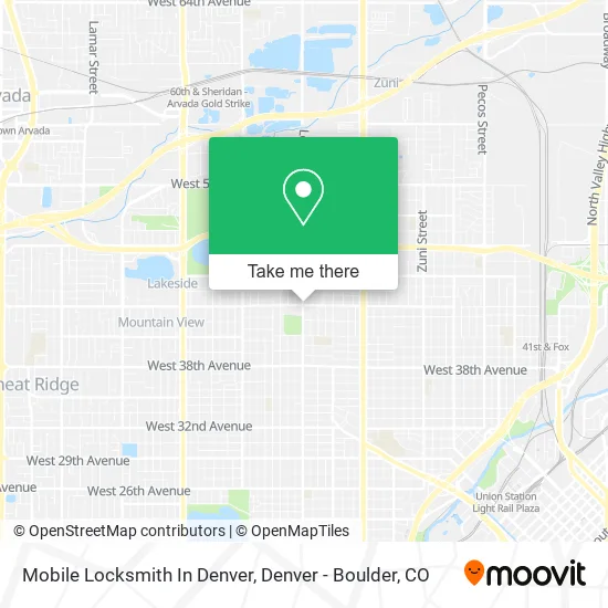 Mobile Locksmith In Denver map