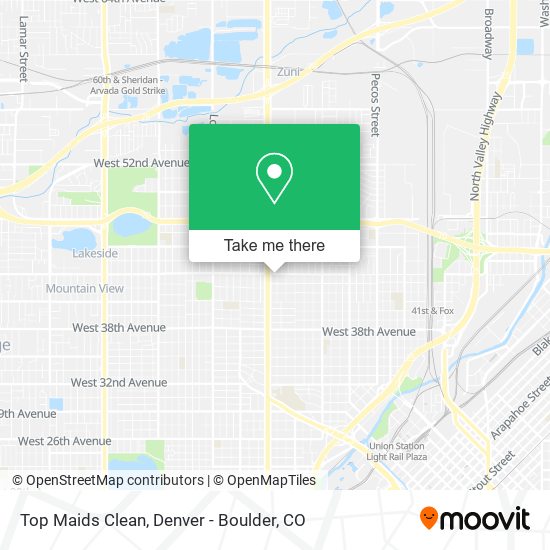 Mapa de Top Maids Clean